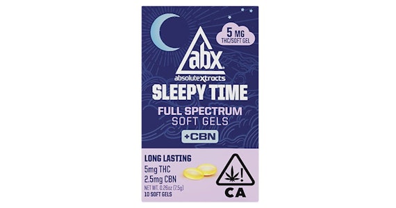 Absolute Extracts - [ABX] CBN Soft Gels - 2:1 - 5mg 10ct Sleepy Time Solventless
