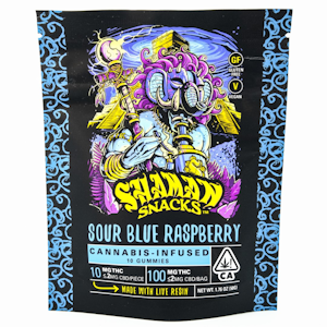 SHAMAN EXTRACTS - Sour Blue Raspberry 100mg 10 Pack Gummies - Shaman Extracts
