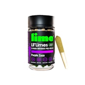 Lime - Purple Zaza Infused Lil' Limes Preroll 5pk 3g