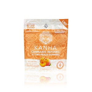 KANHA - KANHA - Edible - Peach - CBD:THC 4:1 - Gummies - 25MG