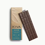 Kiva Confections | Midnight Mint Dark 100mg - Infused Chocolate Bar