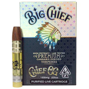 Big Chief - Big Chief - Cannabis Derived Terpenes 510 Cartridge - Indica - Chief OG - (1g)