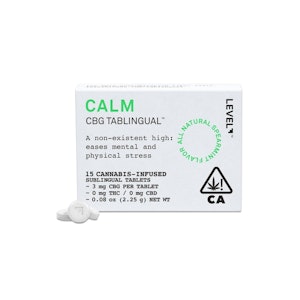LEVEL+ - Calm Tablingual | 45mg CBG (20pk) | LEVEL