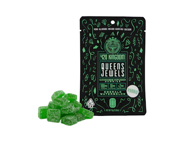 420 KINGDOM - Queen's Jewels - Emerald Watermelon - 100mg THC Gummies - 10pk - 420K