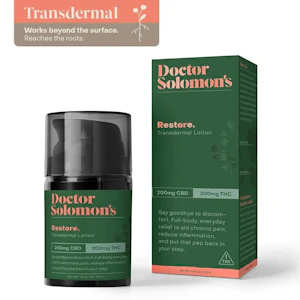 Doctor Solomon's - Doctor Solomon's Restore 1:1 CBD:THC Transdermal Lotion