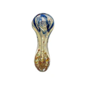 3" Confetti Frit Fumed Glass Hand Pipe