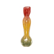 3" Rasta Fumed Chillum Glass Hand Pipe