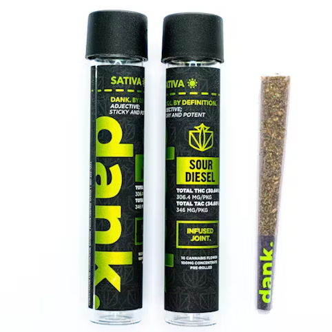 Dank - Sour Diesel -Sativa- Indoor Flower Infused (Pre-Roll) 1.1g  |  Dank  -n11