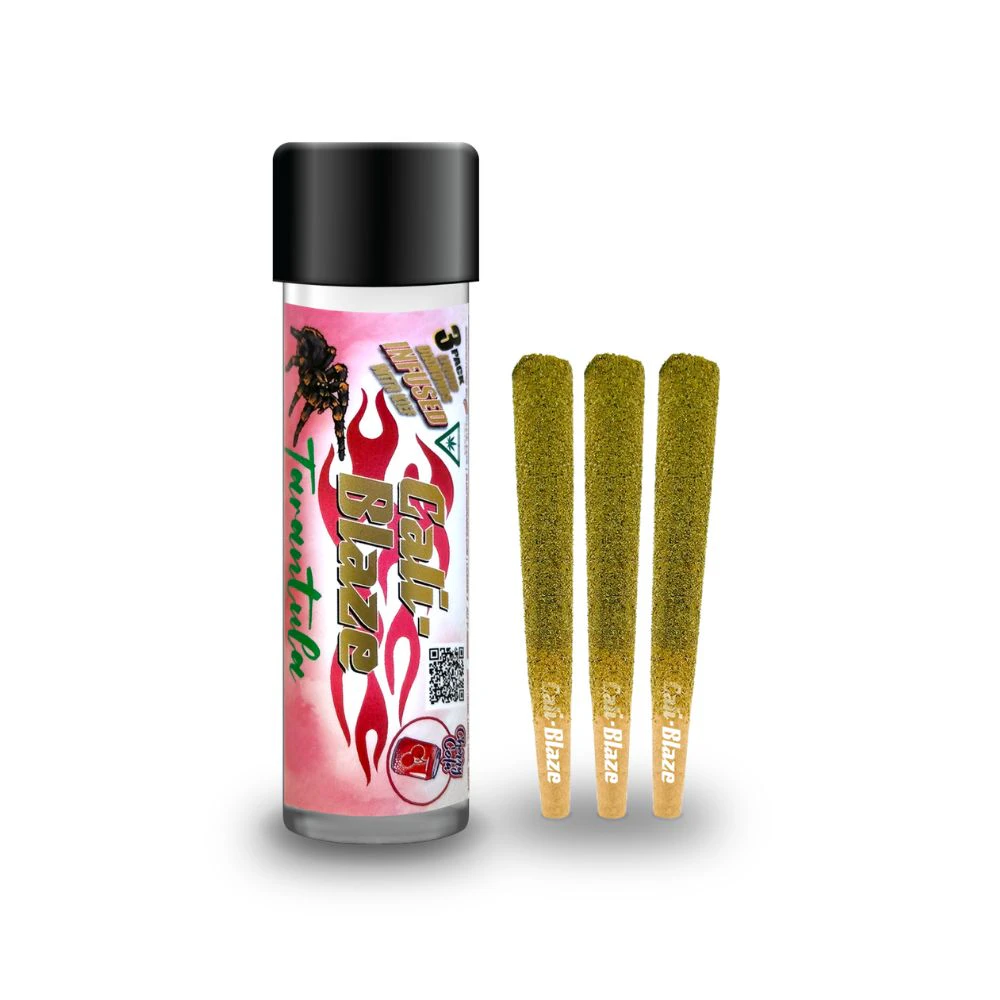 Cali-Blaze - Cherry Cola 3pk Tarantula Infused Prerolls (3g total/1g each) - CALI-BLAZE Main Image