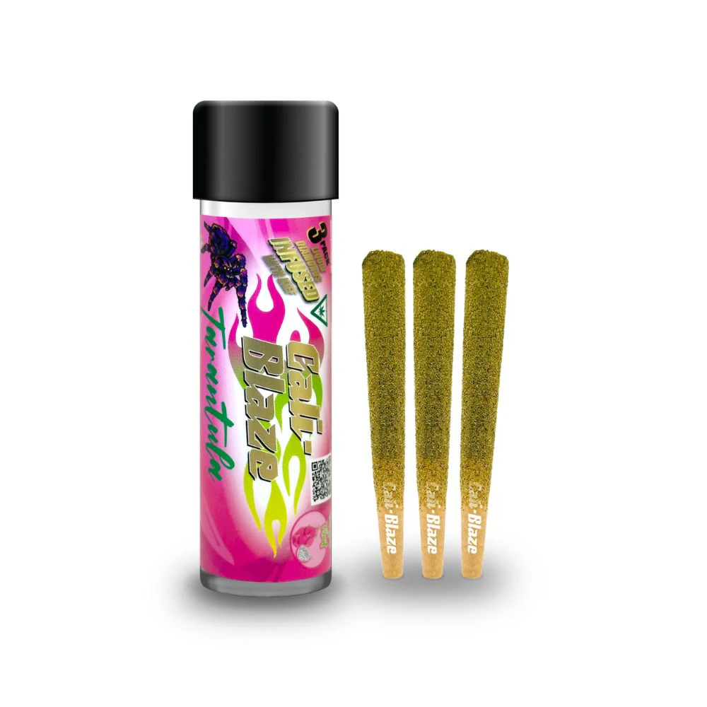 Cali-Blaze - Dragon Fruit 3pk Tarantula Infused Prerolls (3g total/1g each) - CALI-BLAZE Main Image