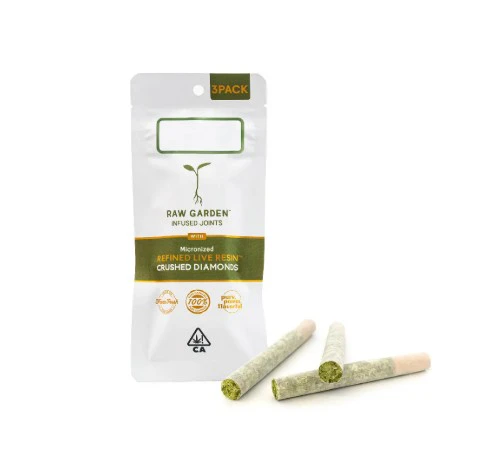 Raw Garden - Raw Garden - Oahu Rose - 1.75g Refined Live Resin Crushed Diamonds Infused Joints - 3pk Main Image