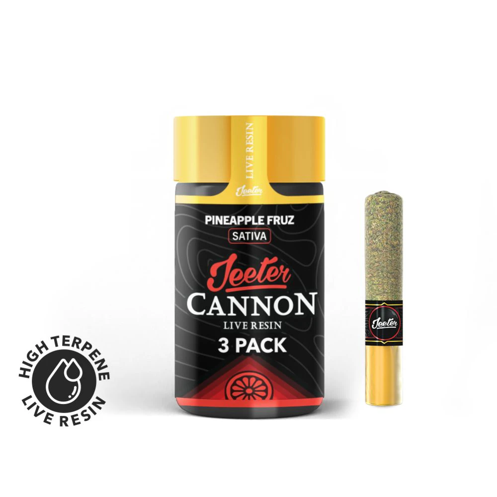 Jeeter - Pineapple Fruz 3pk Resin Cannons (1.5g total/.5g each) - JEETER Main Image