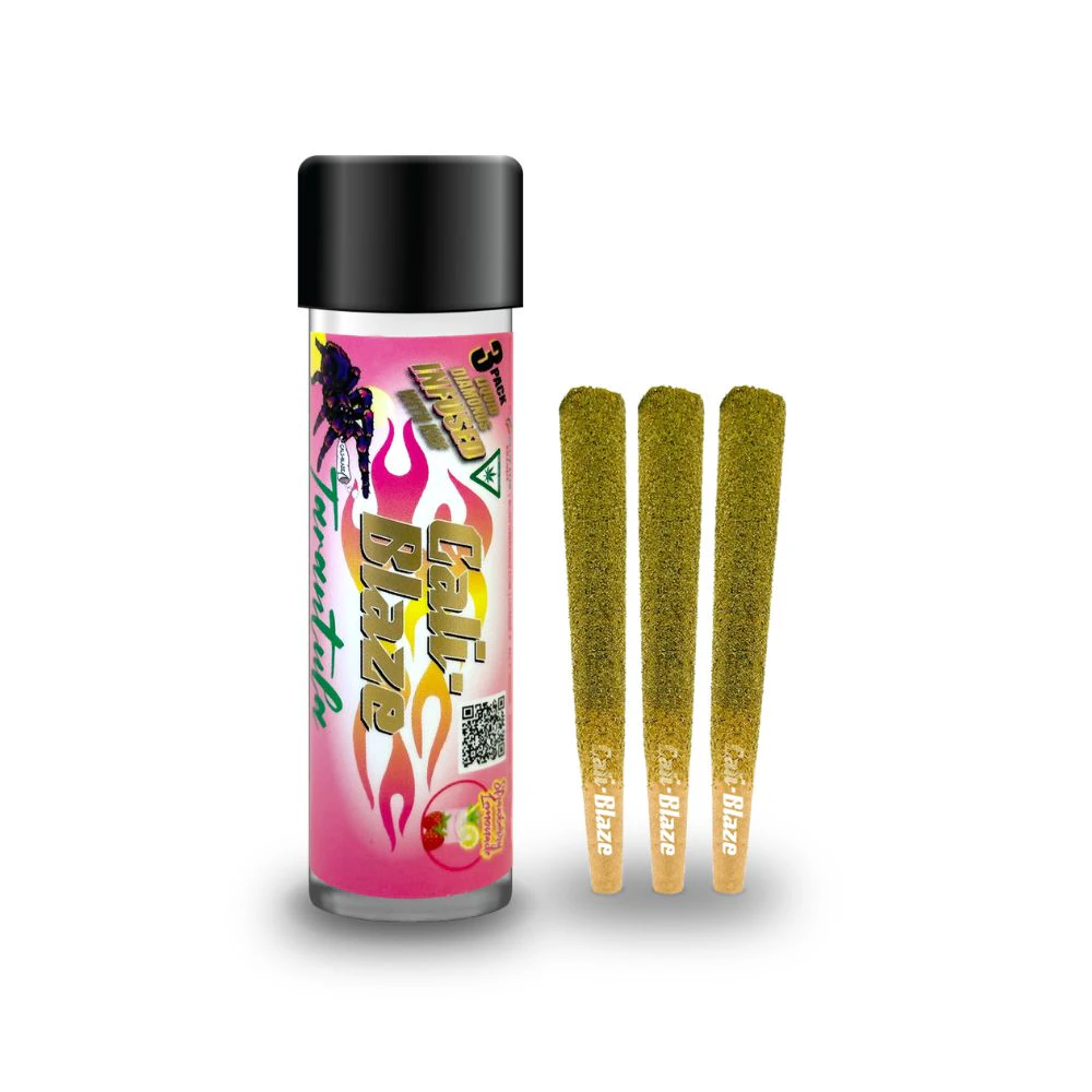 Cali-Blaze - Strawberry Lemonade 3pk Tarantula Infused Prerolls (3g total/1g each) - CALI-BLAZE Main Image