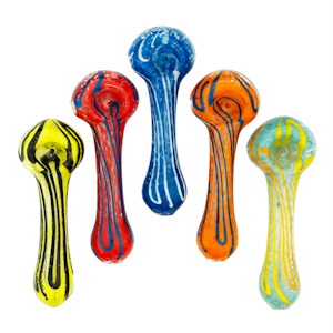 LA King - 4" Hand Pipe With Twisting Art