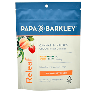 PAPA & BARKLEY - Papa & Barkley - CBD Releaf - Strawberry Peach 20:1 - Gummies - 20pk - 400mg