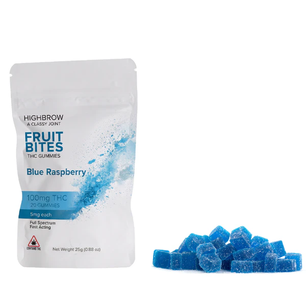 Highbrow - 200mg | Blue Raspberry Fruit Bites | 40-pk Main Image