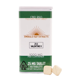 EMERALD BAY EXTRACTS - Emerald Bay Extracts - Valentine X - 1000mg High CBD Tablets