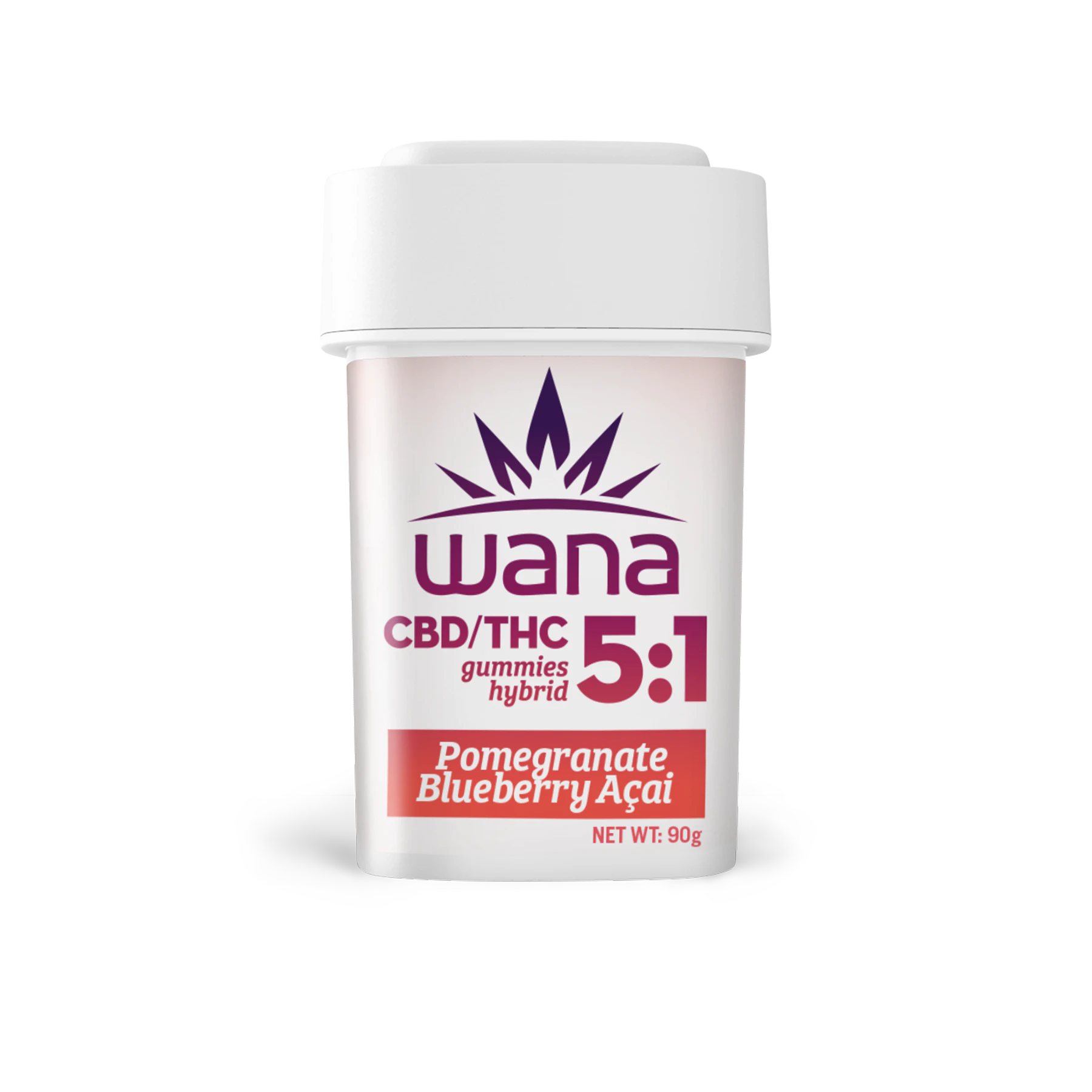 WANA - WANA | 20pk Gummies | Organic Sour Pomegranate Blueberry Acai 5:1 CBD:THC | 100mg Main Image