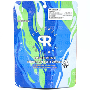 PACIFIC RESERVE - Watermelon 50mg CBD 1:1 10 Pack Live Resin Gummies - Pacific Reserve