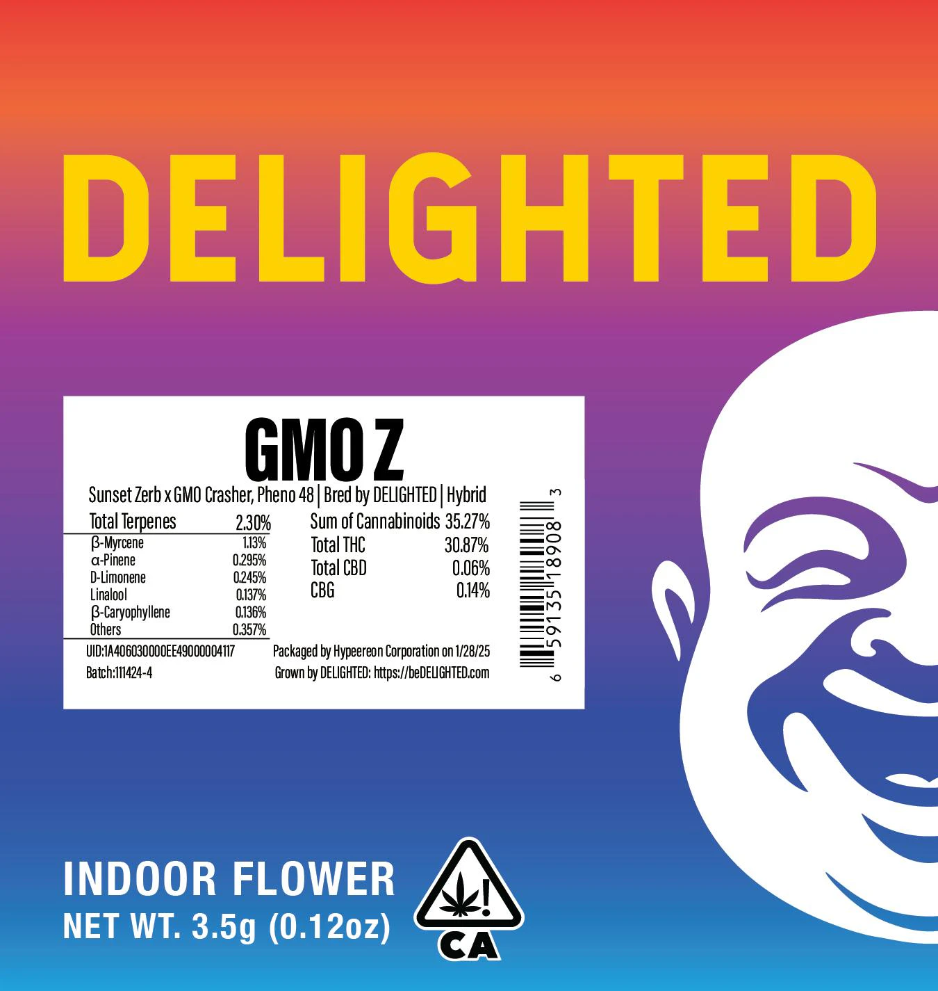 Delighted - Delighted - Flower - GMO Z - 3.5g Main Image