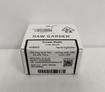 Raw Garden - Sunset Mojito 1g Live Sauce - Raw Garden