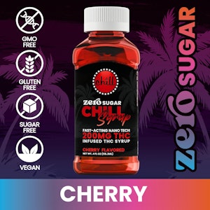 CHILL MEDICATED - Cherry | ZERO Sugar 200mg THC Syrup | Chill Medicated | REC