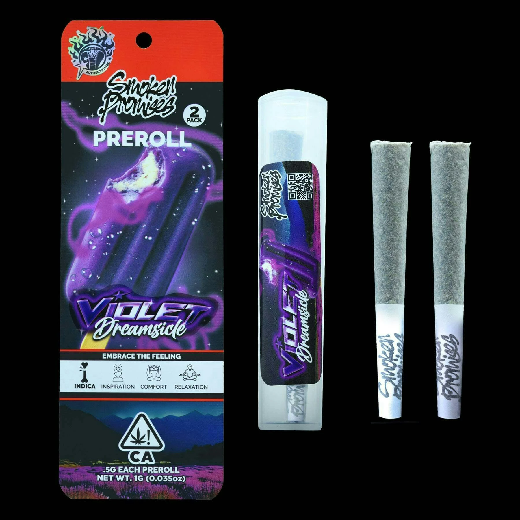 Smoken Promises - [Smoken Promises] Preroll 2 Pack - 1g - Violet Dreams (I) Main Image