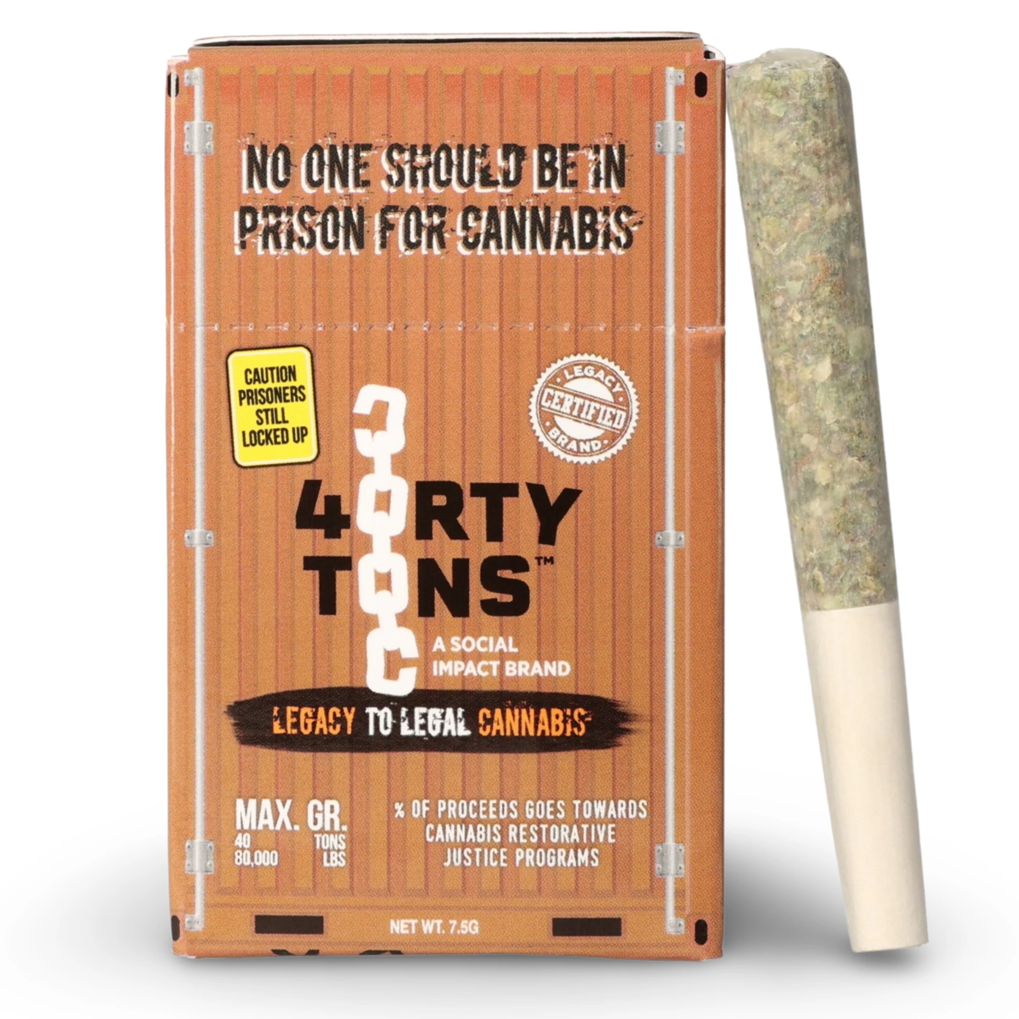 40 Tons - 40 Tons- 10 Pack Prerolls- Hybrid Main Image