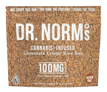 DR. NORM'S - Dr. Norm's - Chocolate Crispy Rice Bar 100mg