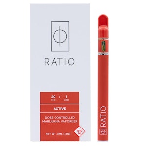 RATIO - RATIO - ACTIVE 20:1 DISPOSABLE VAPE PEN 0.5 GRAMS