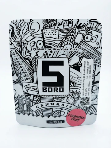 5 Boro Cannabis - Forbidden Fruit -Hybrid- 27% THC |  3.5G (Flower) | 5 Boro   --ff10 front