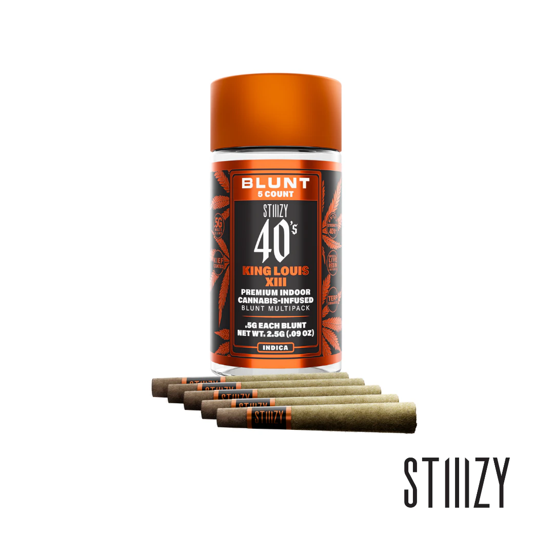 STIIIZY - Stiiizy (.5G) 40‘s Infused Mini Blunt 5 Pack | King Louis XIII Main Image