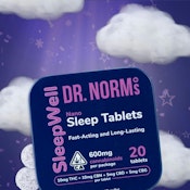 [Dr. Norms] Nano Tablets 20 Count - 600mg - SleepWell 2:2:1:1 (THC:CBN:CBD:CBG)