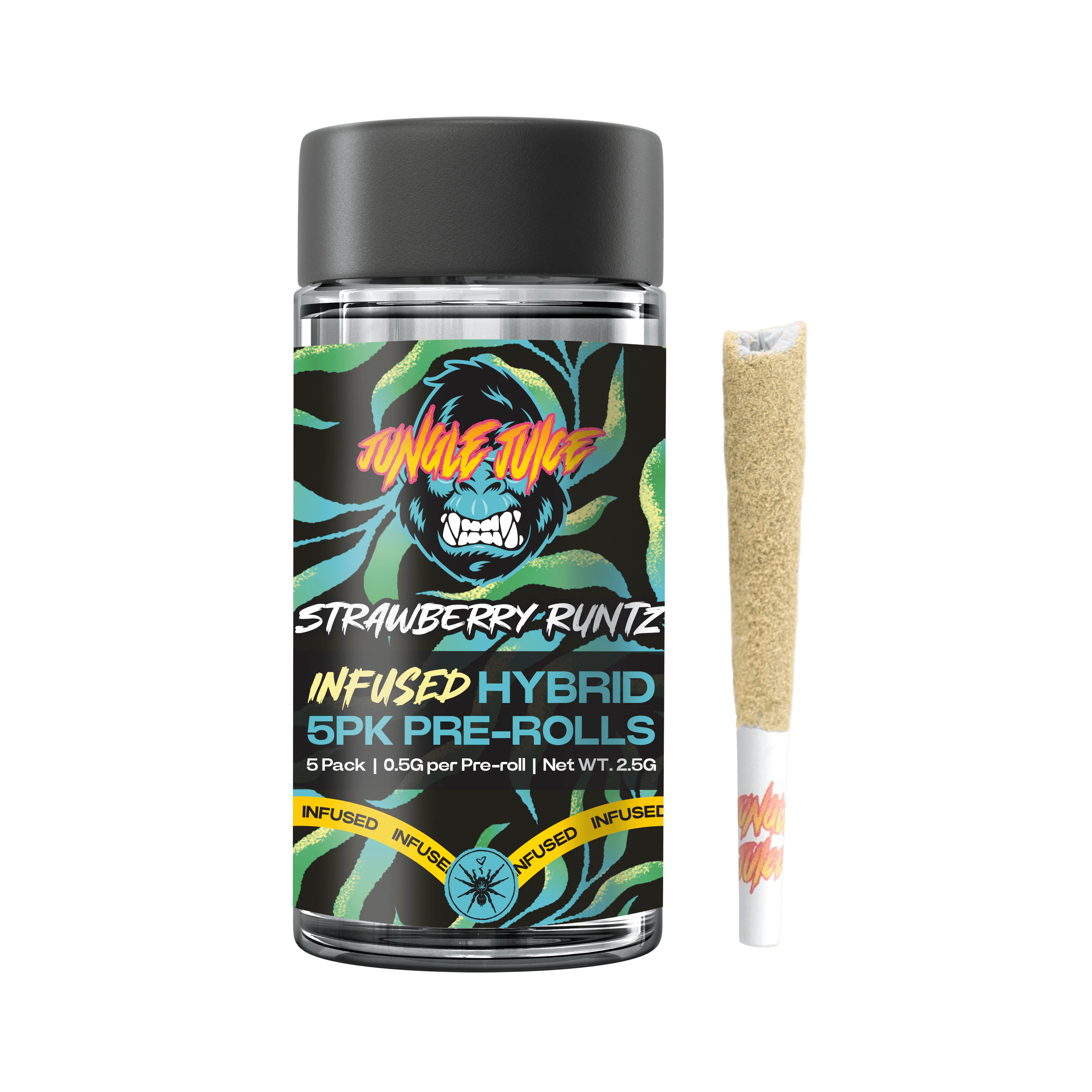 Jungle Juice - Strawberry Runtz - 5 pk (0.7g) Tarantula Pre-Rolls Main Image