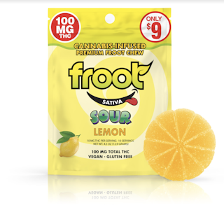 Froot - Sour Lemon | 100mg SINGLE Gummy | Froot