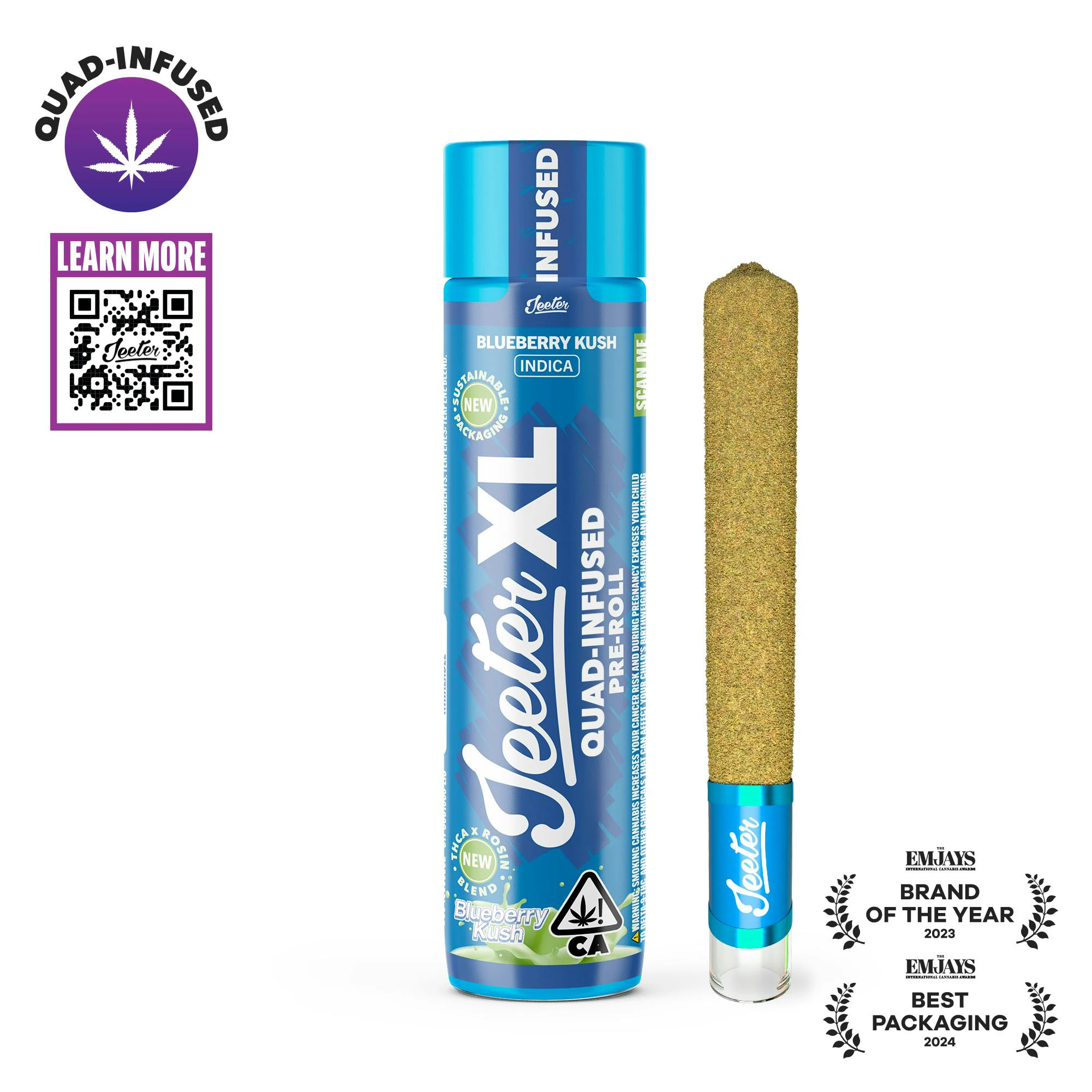 Jeeter - Jeeter XL Quad-Infused Preroll 2g Durban Poison Main Image