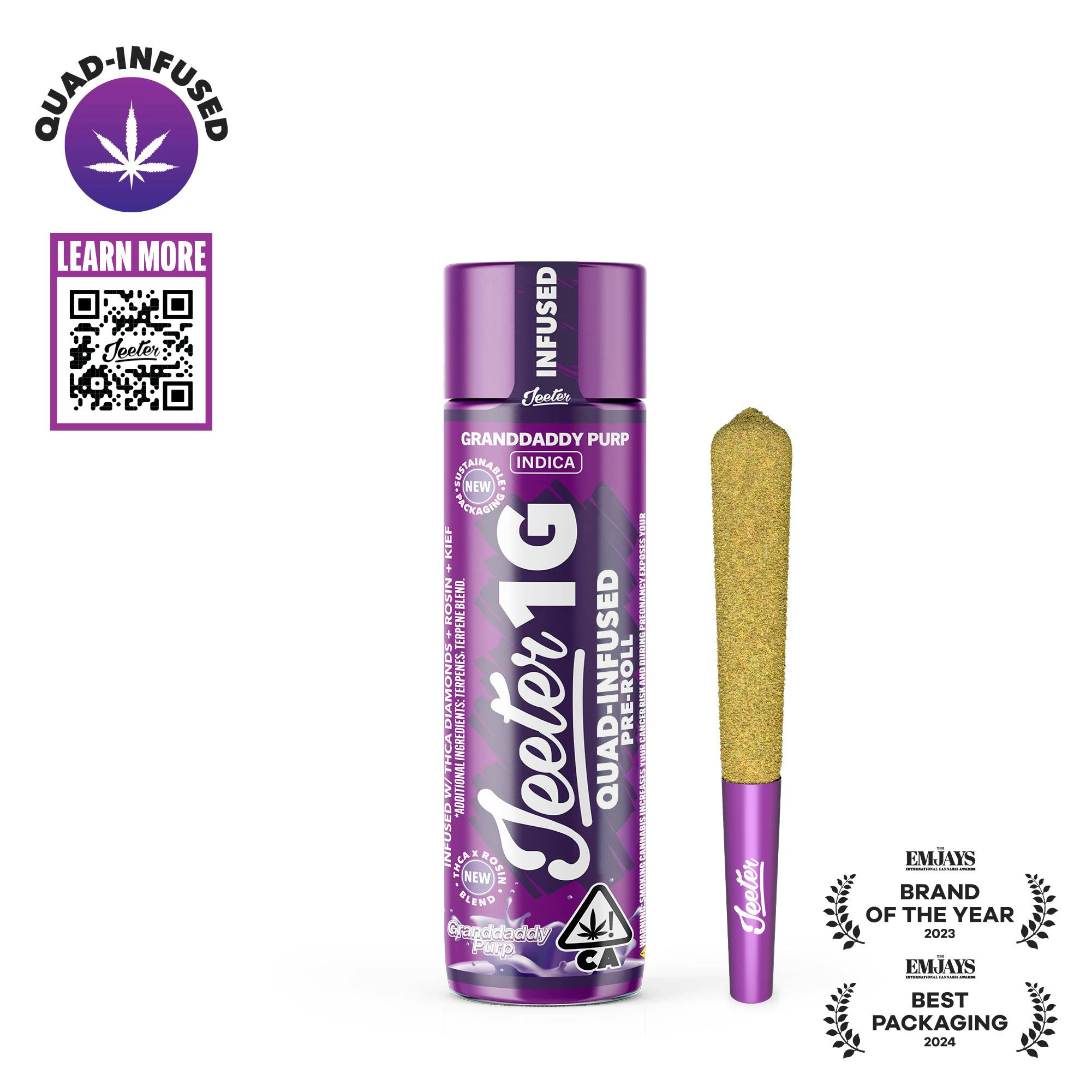 Jeeter - Jeeter Joint | Quad-Infused - Granddaddy Purp Main Image