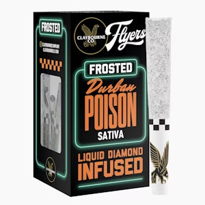 CLAYBOURNE CO. - [CLAYBOURNE] Frosted Flyers Preroll 5 Pack - 2.5g - Durban Poison (S)