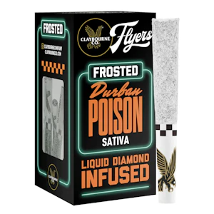 CLAYBOURNE CO. - [Claybourne] Frosted Flyers Pre-roll 5 Pack - 2.5g - Durban Posion (S)