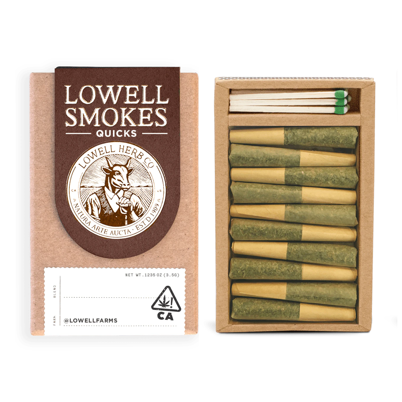 Lowell Herb Co. - Lowell Herb Co. - Quicks - 3.5g - 10ct Pre Roll Pack - The Harmony Main Image