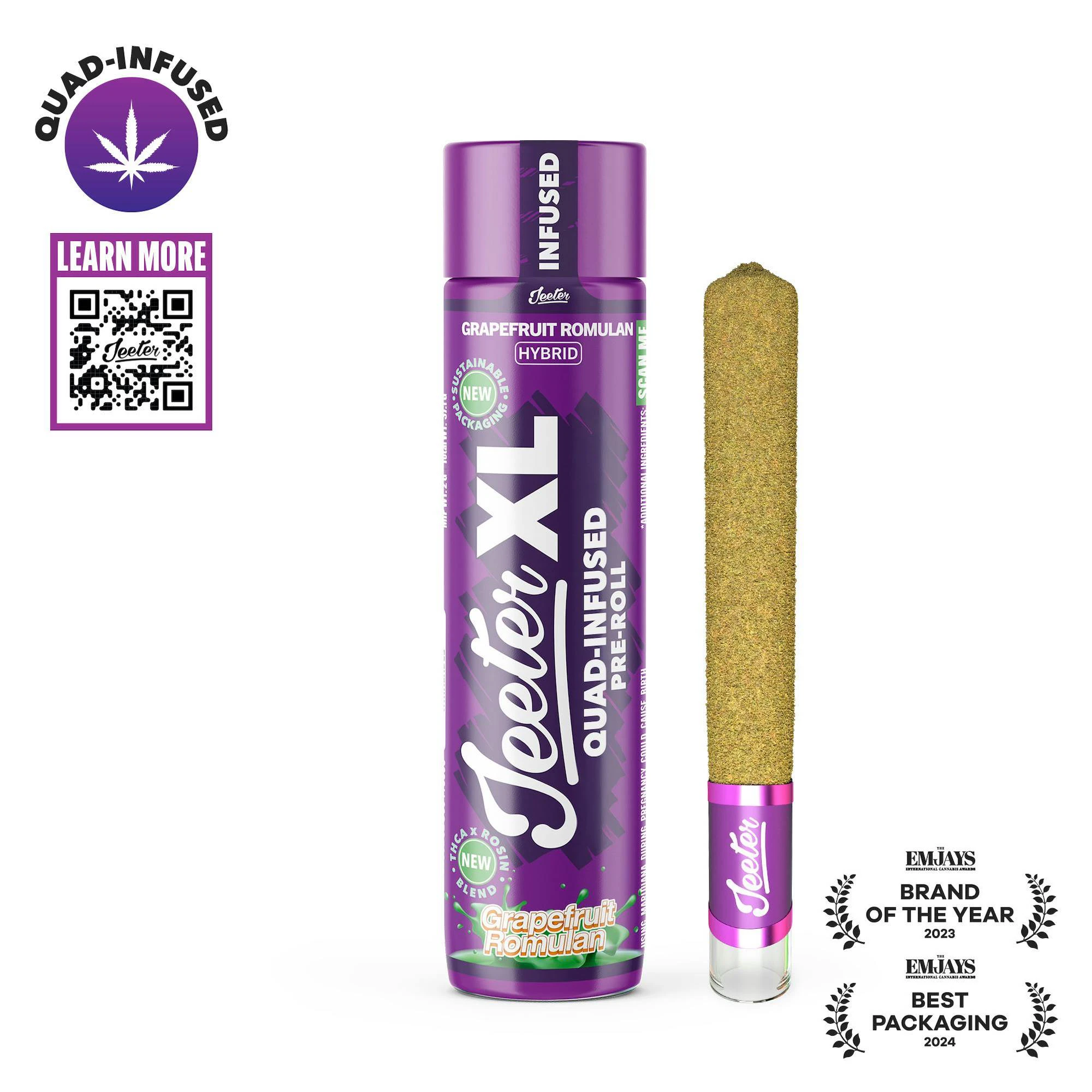 Jeeter - Grapefruit Romulan (H) | 2g Infused Preroll | Jeeter XL Main Image