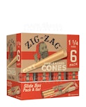 Zig Zag Pre-Rolled Cones Unbleached 1 1/4 Size $4