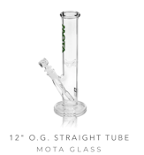MOTA Glass - 12" O.G. Straight Tube - Green