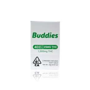 BUDDIES - Capsules - THC Soft Gel 25MG - 40-Count - 1000MG