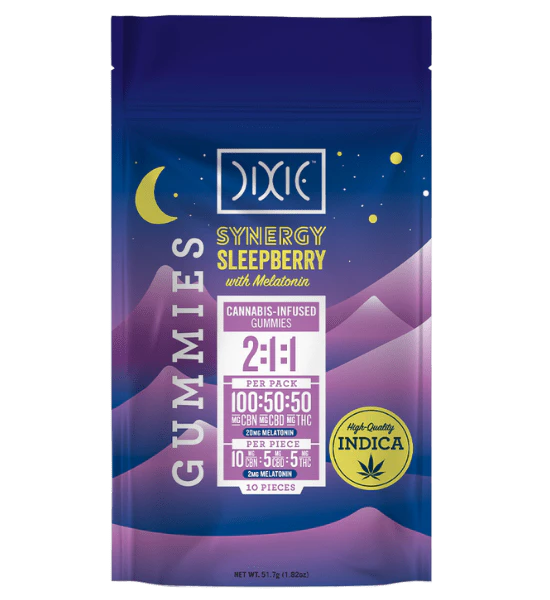 DIXIE - Sleepberry 2:1:1 (100mg) CBN Synergy Gummies Main Image