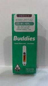 Buddies - Bubba Zkittlez 1g Liquid Diamonds Live Resin Cart - Buddies