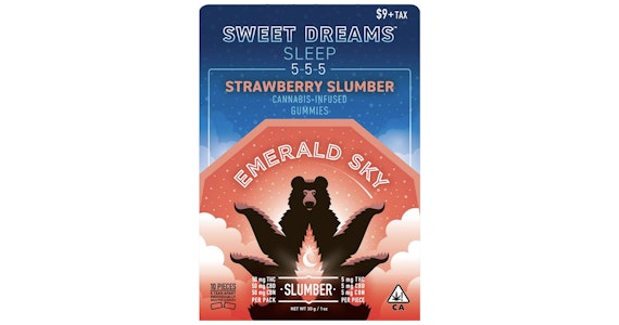 Emerald Sky - Emerald Sky - Strawberry Slumber 1:1:1 THC:CBD:CBN Sweet Dreams Gummies - 150mg