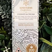 Kind Farms | Cookies and Cream Chocolate Bar | 200mg