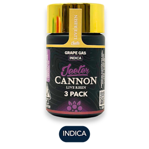 JEETER - Jeeter - Baby Cannon Live Resin - Grape Gas - Infused Preroll Pack - 3pk - 1.5g