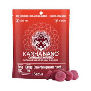 KANHA - Kanha Nano - 100mg - 20ct Gummies - Cran Pomegranate